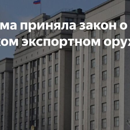 ГД приняла в III чтении закон о гражданском экспортном оружии