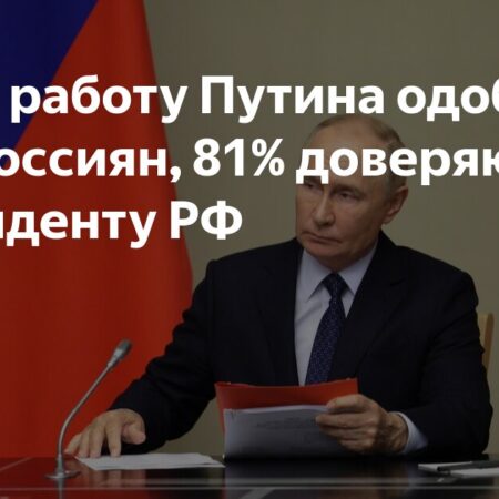 Высокие рейтинги одобрения: результаты опроса ФОМ о работе президента Путина и правительства