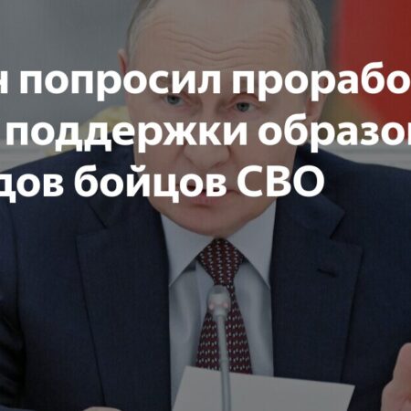 Президент поручил проработать меры поддержки образования для вдов бойцов СВО