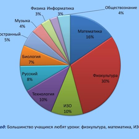 Россияне выбрали самые любимые предметы в школе