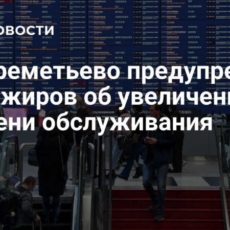 Пассажиров Шереметьево предупредили о возможных задержках в обслуживании
