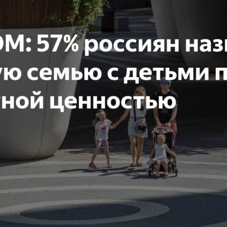 ВЦИОМ: Семья лидирует среди главных ценностей россиян
