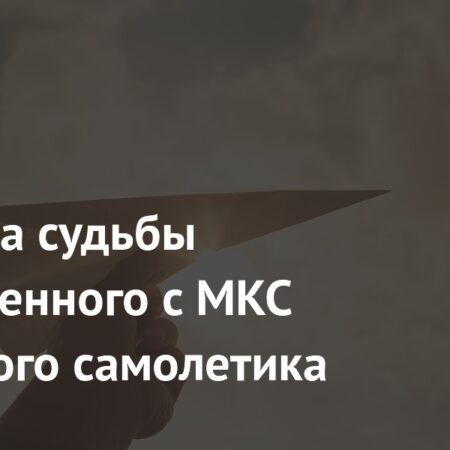 Раскрыта судьба выброшенного с МКС бумажного самолетика