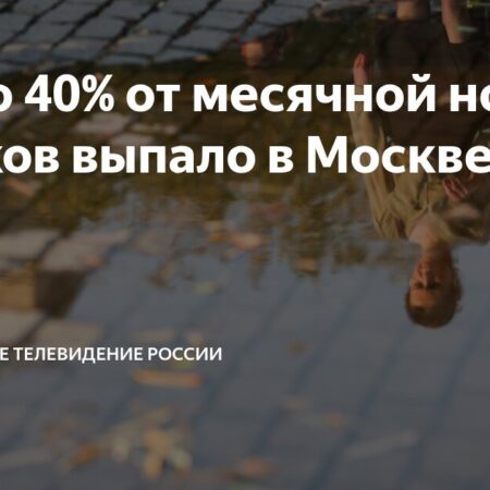 Тишковец: почти 40% от месячной нормы осадков в Москве в субботу