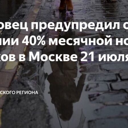 Тишковец: в Москве может выпасть почти 40% от месячной нормы осадков