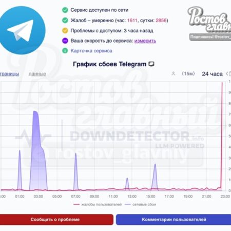 Массовые сбои в Telegram затронули российских пользователей