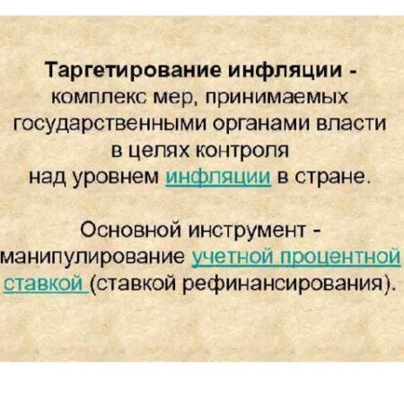 Россия и инфляционное таргетирование: целесообразность подхода