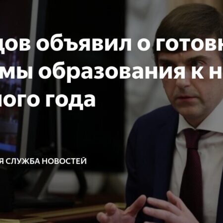 Кравцов объявил о полной готовности образовательной системы к новому учебному году