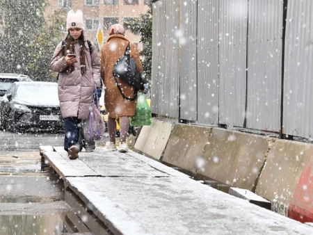 Первый снегопад пришел в Москву