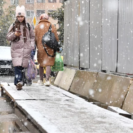 Первый снегопад пришел в Москву