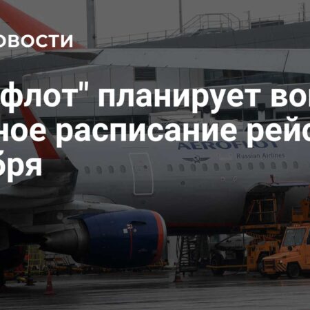 Восстановление полётов: «Аэрофлот» планирует вернуться к штатному расписанию 28 декабря