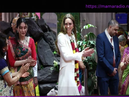 Принцесса Кейт танцует босиком в индуистском храме