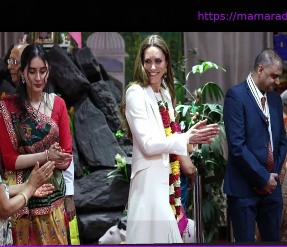 Принцесса Кейт танцует босиком в индуистском храме